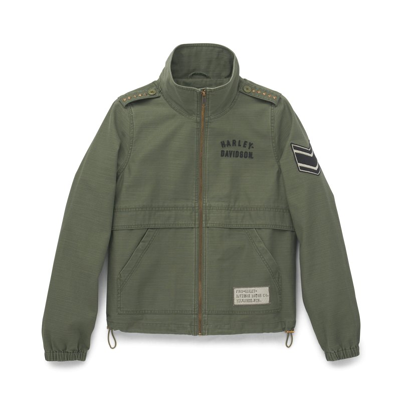 Parka con maniche in pelle Up North da donna